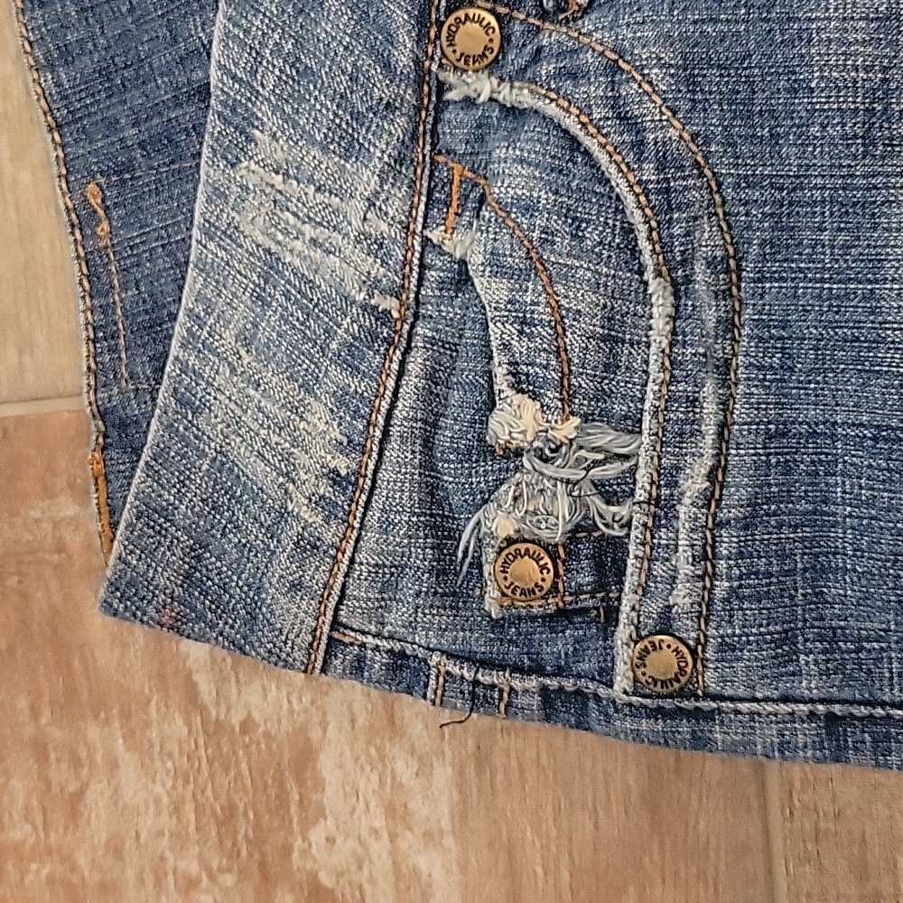 Womens Hydraulic Stretch Wide Leg Jeans Size 5/6 EUC - Picture 7 of 10